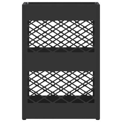 vidaXL Rain Umbrella Stand Black 28 x 12 x 41 cm Steel