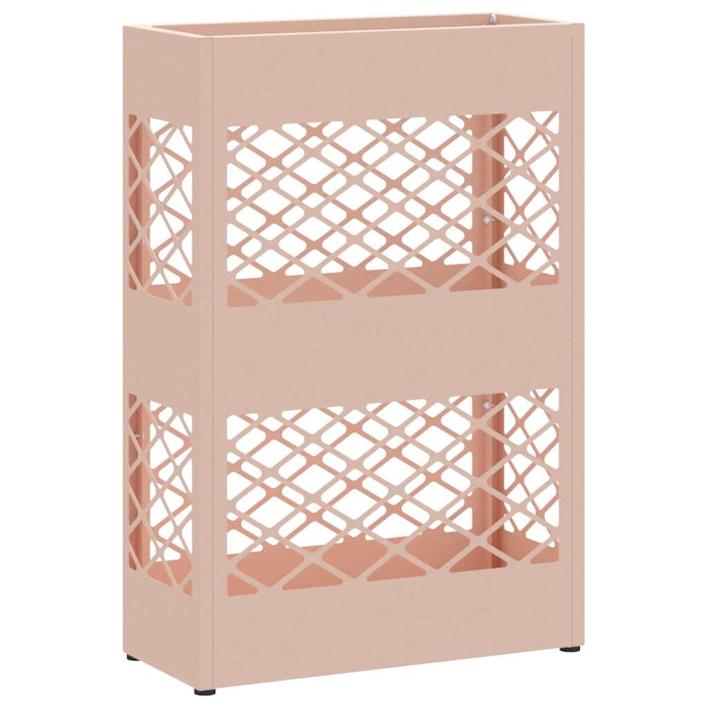 vidaXL Rain Umbrella Stand Pink 28 x 12 x 41 cm Steel