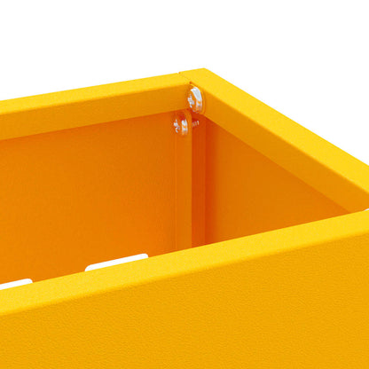vidaXL Rain Umbrella Stand Mustard Yellow 28 x 12 x 41 cm Steel