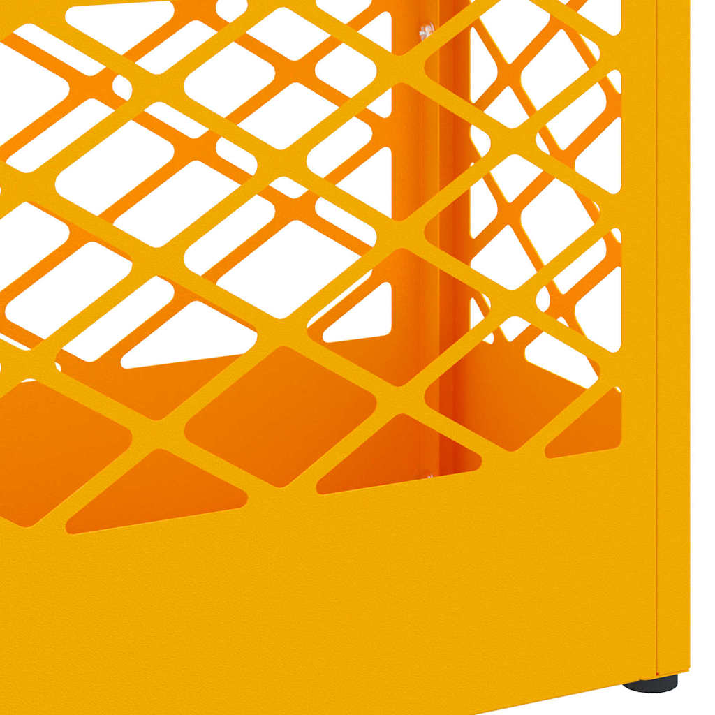 vidaXL Rain Umbrella Stand Mustard Yellow 28 x 12 x 41 cm Steel