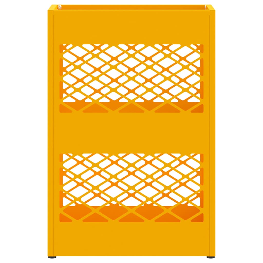 vidaXL Rain Umbrella Stand Mustard Yellow 28 x 12 x 41 cm Steel