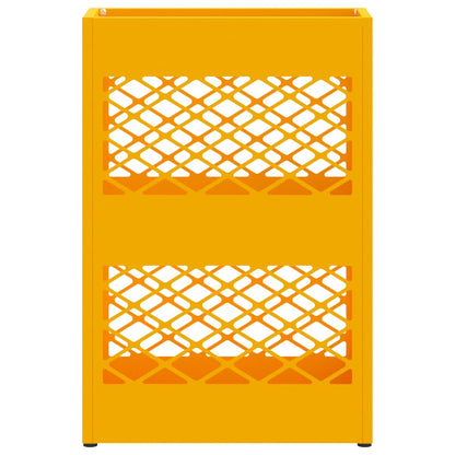 vidaXL Rain Umbrella Stand Mustard Yellow 28 x 12 x 41 cm Steel