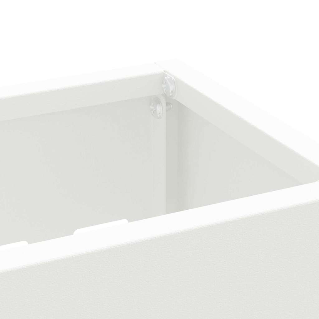 vidaXL Rain Umbrella Stand White 28 x 12 x 41 cm Steel