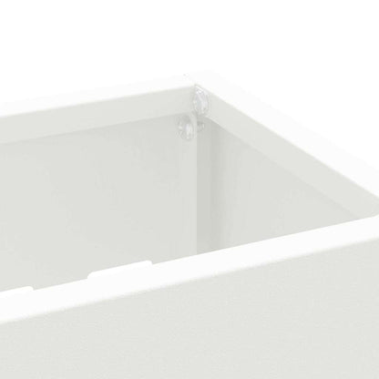 vidaXL Rain Umbrella Stand White 28 x 12 x 41 cm Steel