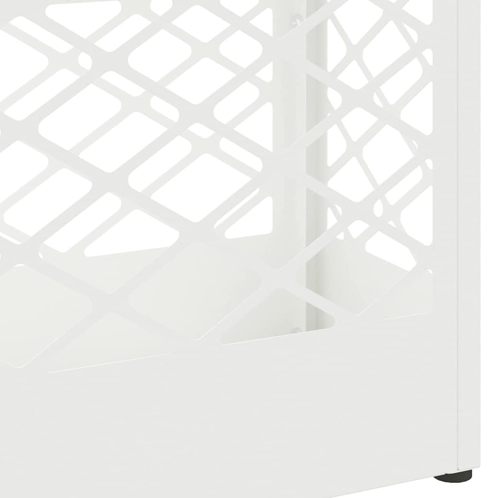 vidaXL Rain Umbrella Stand White 28 x 12 x 41 cm Steel