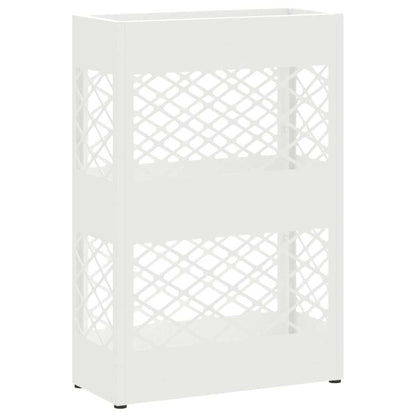 vidaXL Rain Umbrella Stand White 28 x 12 x 41 cm Steel