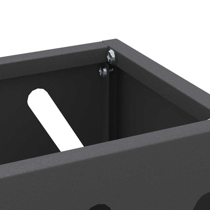 vidaXL Rain Umbrella Stand Black 28 x 12 x 41 cm Steel