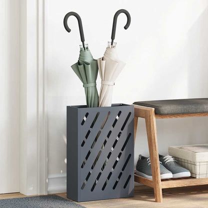 vidaXL Rain Umbrella Stand Anthracite 28 x 12 x 41 cm Steel