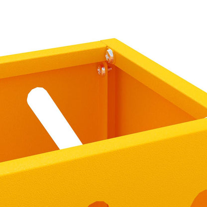 vidaXL Rain Umbrella Stand Mustard Yellow 28 x 12 x 41 cm Steel