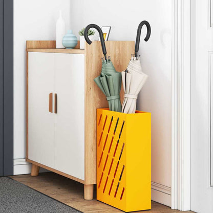vidaXL Rain Umbrella Stand Mustard Yellow 28 x 12 x 41 cm Steel