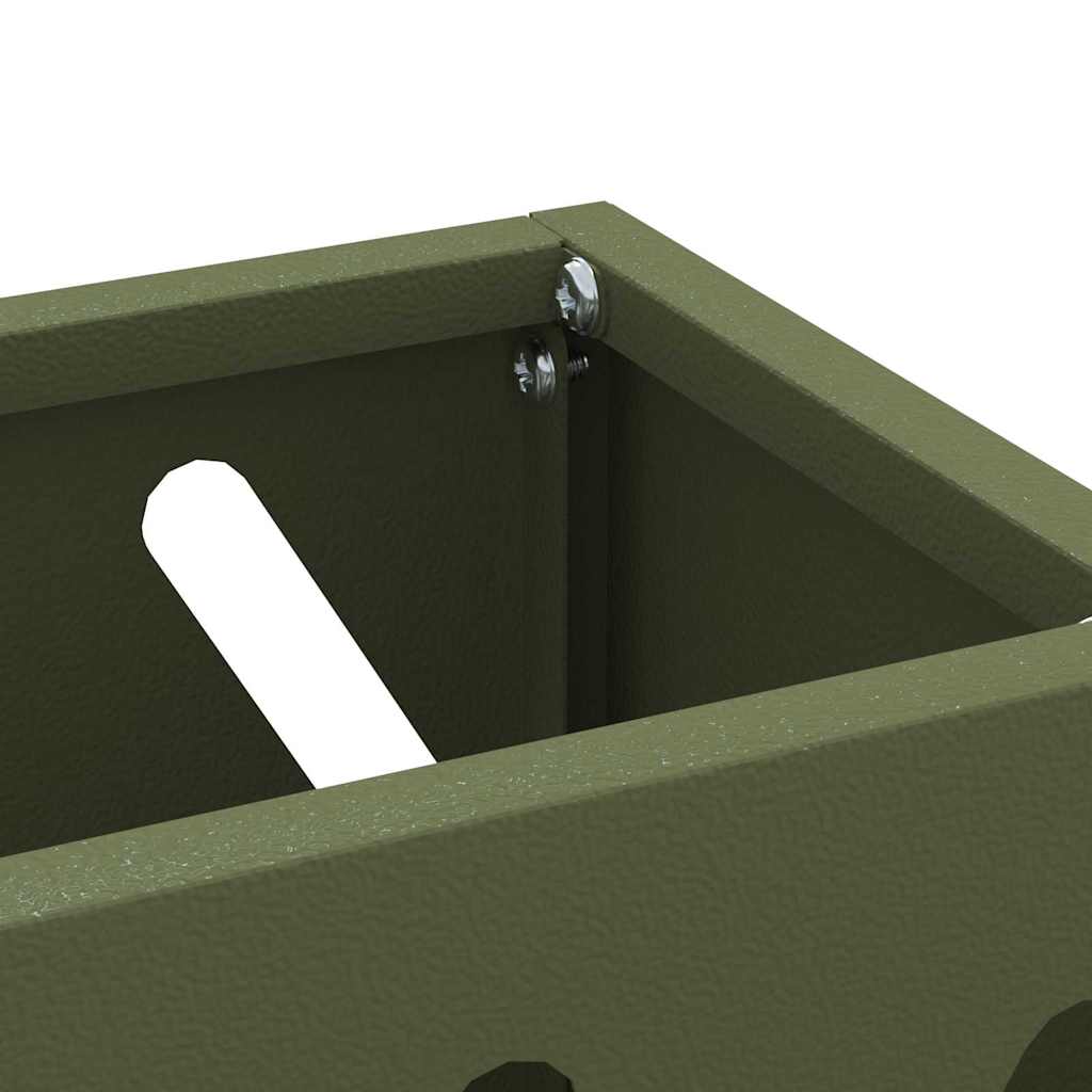 vidaXL Umbrella Stand Olive green 28 x 12 x 41 cm Steel