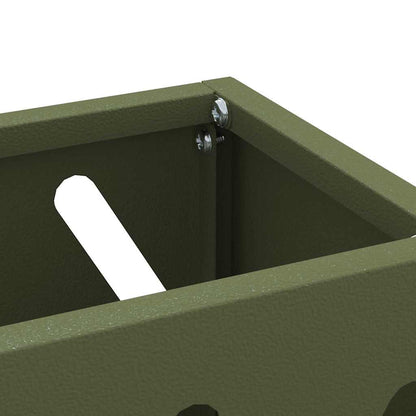vidaXL Umbrella Stand Olive green 28 x 12 x 41 cm Steel
