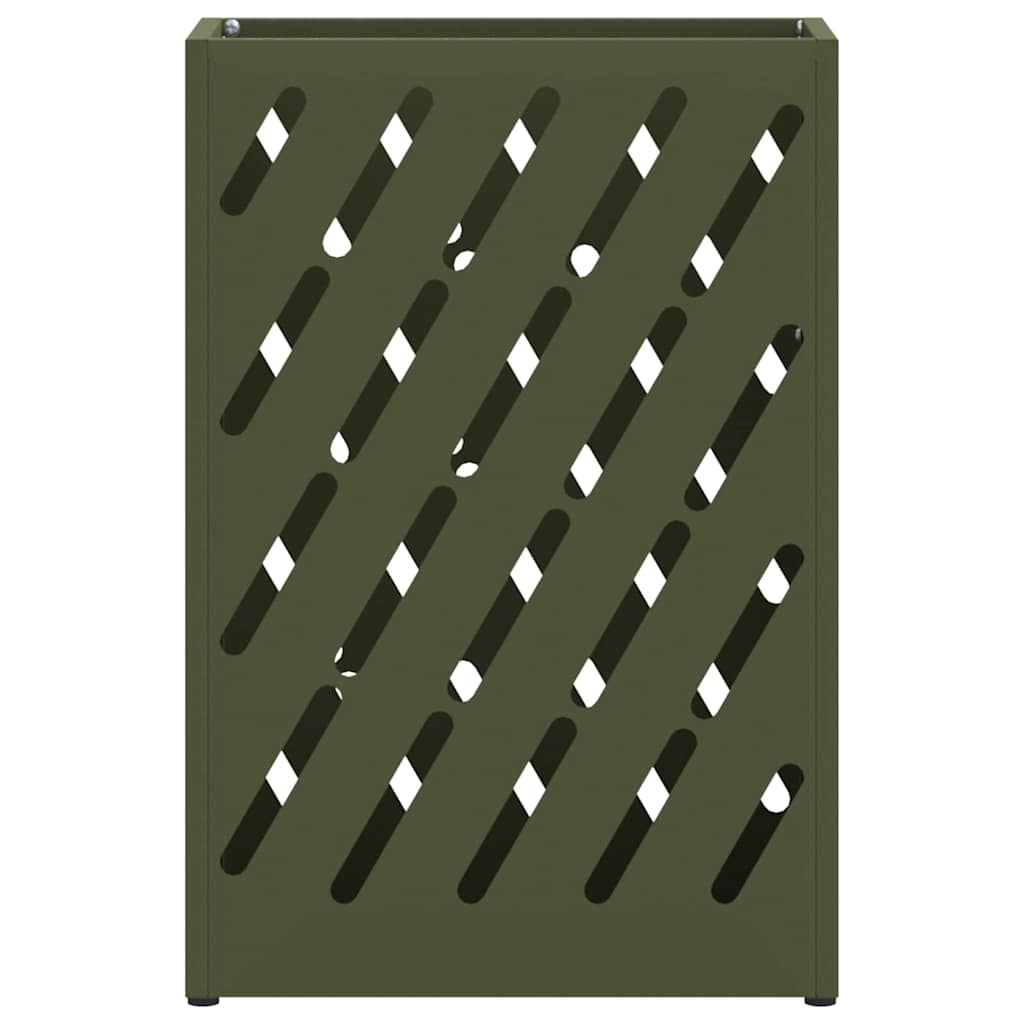 vidaXL Umbrella Stand Olive green 28 x 12 x 41 cm Steel
