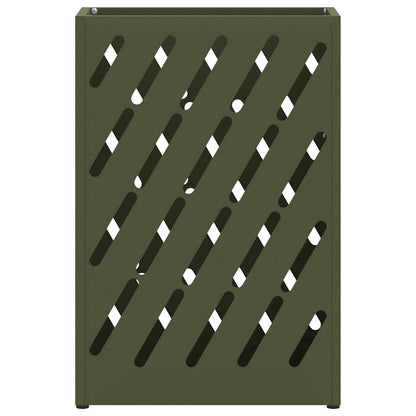 vidaXL Umbrella Stand Olive green 28 x 12 x 41 cm Steel