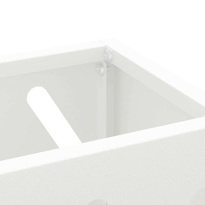vidaXL Umbrella Stand White 28 x 12 x 41 cm Steel