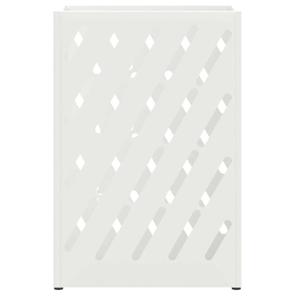 vidaXL Umbrella Stand White 28 x 12 x 41 cm Steel