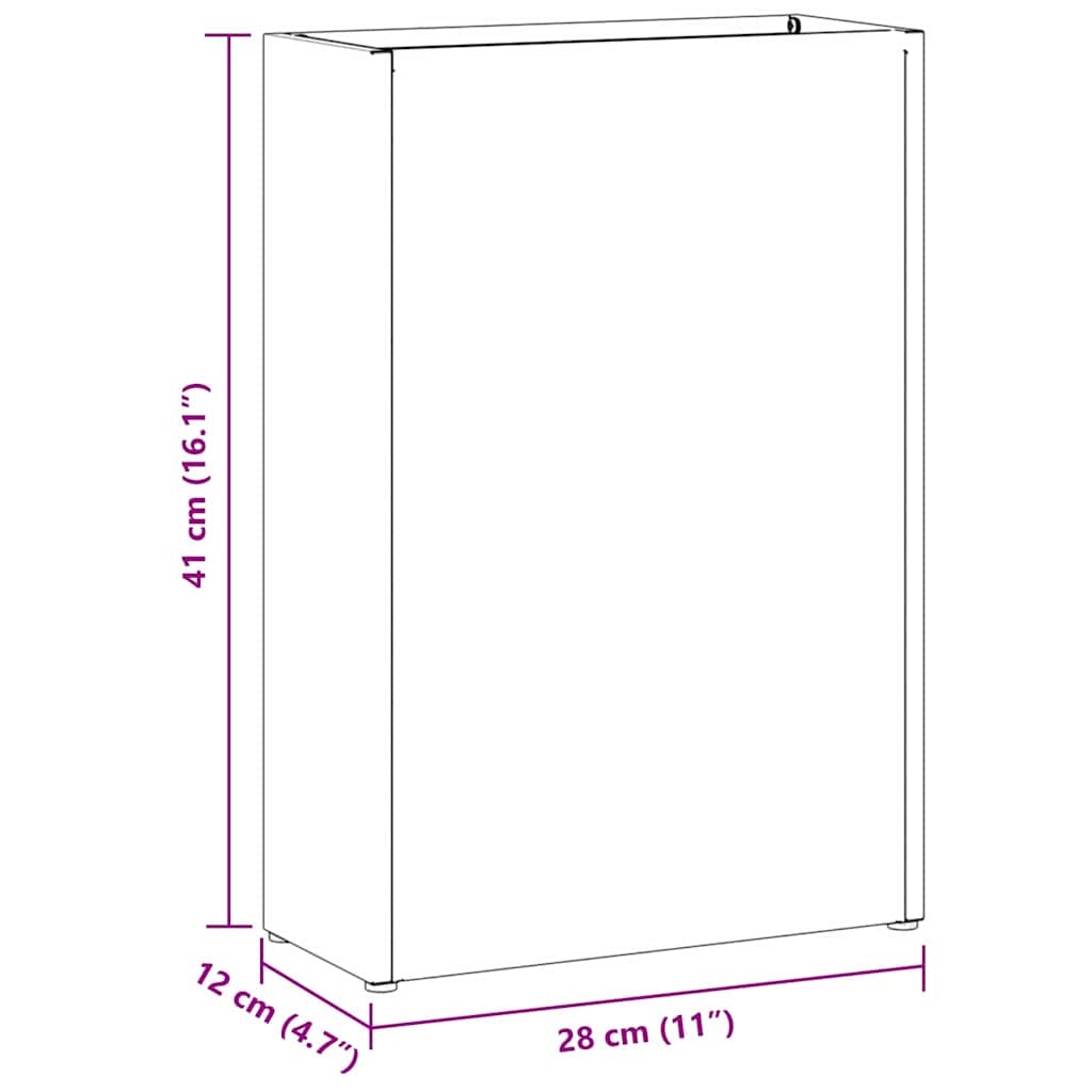 vidaXL Rain Umbrella Stand Anthracite 28 x 12 x 41 cm Steel