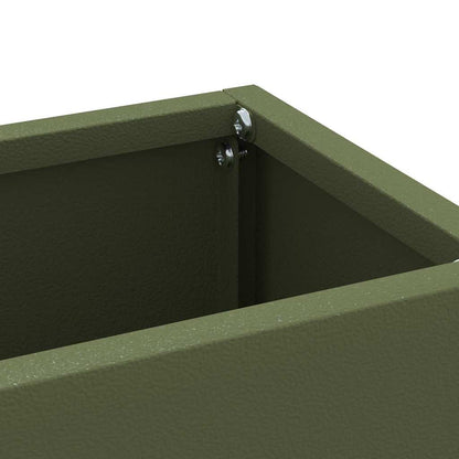 vidaXL Rain Umbrella Stand Olive Green 28 x 12 x 41 cm Steel