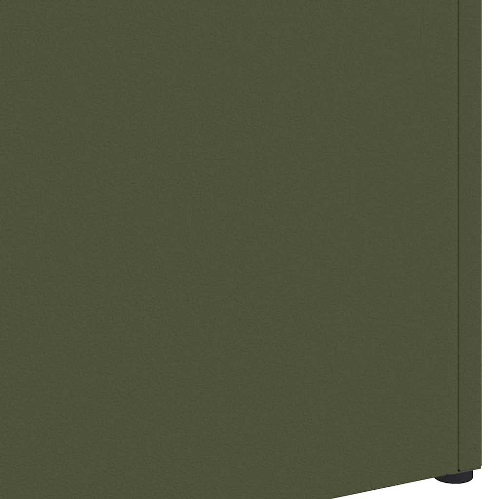vidaXL Rain Umbrella Stand Olive Green 28 x 12 x 41 cm Steel