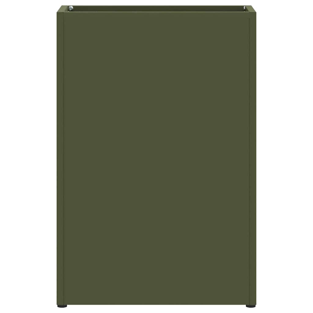 vidaXL Rain Umbrella Stand Olive Green 28 x 12 x 41 cm Steel
