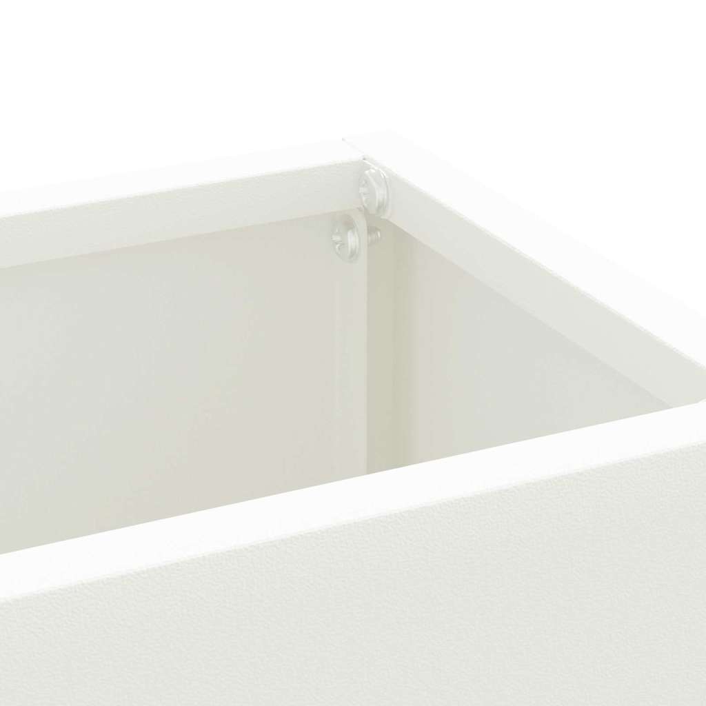 vidaXL Rain Umbrella Stand White 28 x 12 x 41 cm Steel