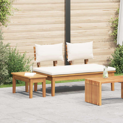 vidaXL Garden Bench and Table Set 2 pcs Cream and Brown