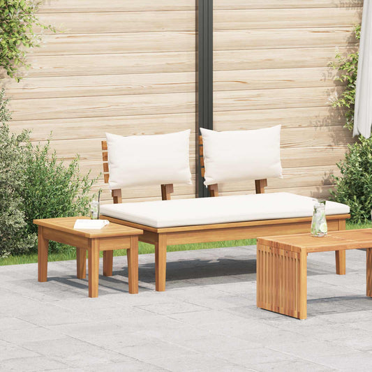 vidaXL Garden Bench and Table Set 2 pcs Cream and Brown