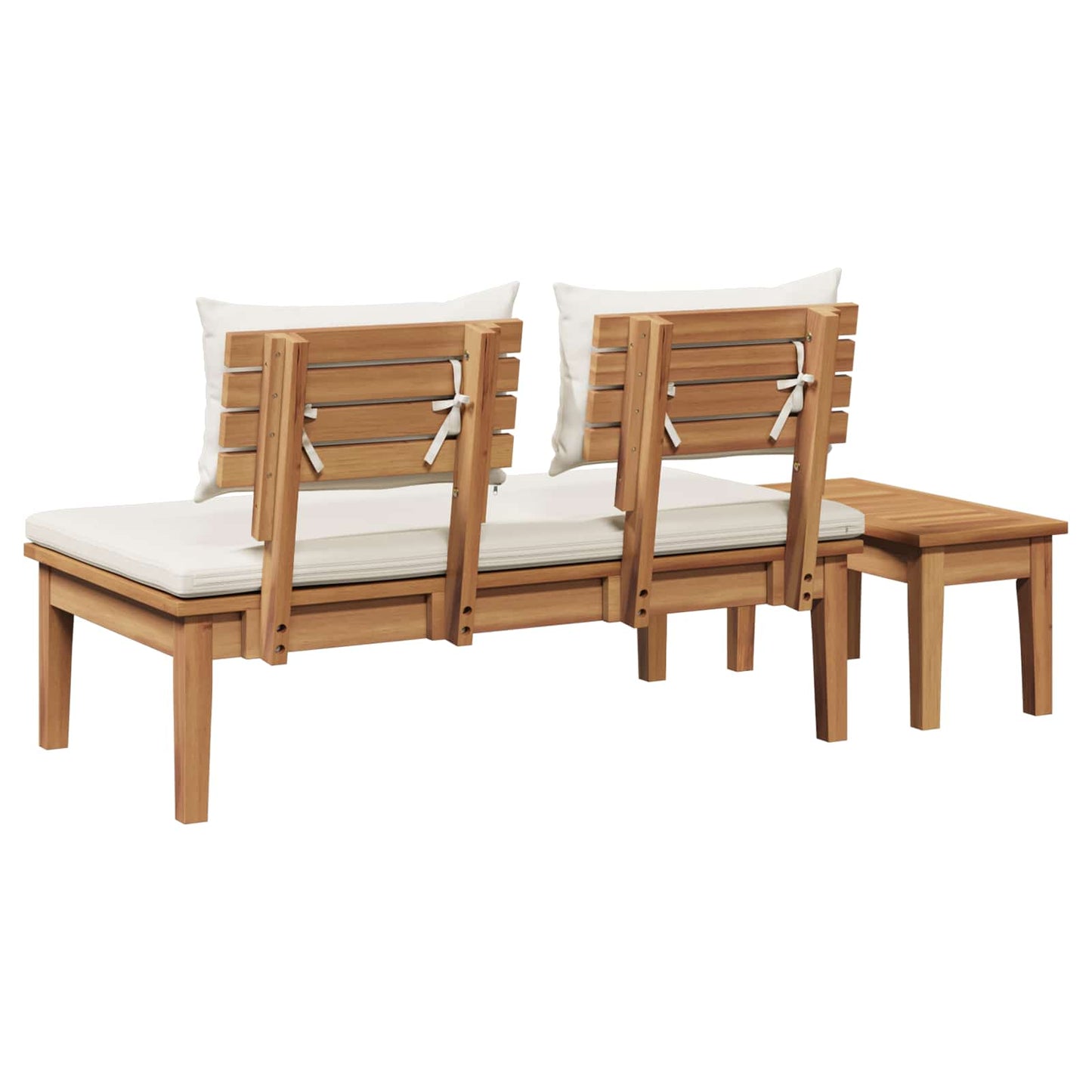 vidaXL Garden Bench and Table Set 2 pcs Cream and Brown