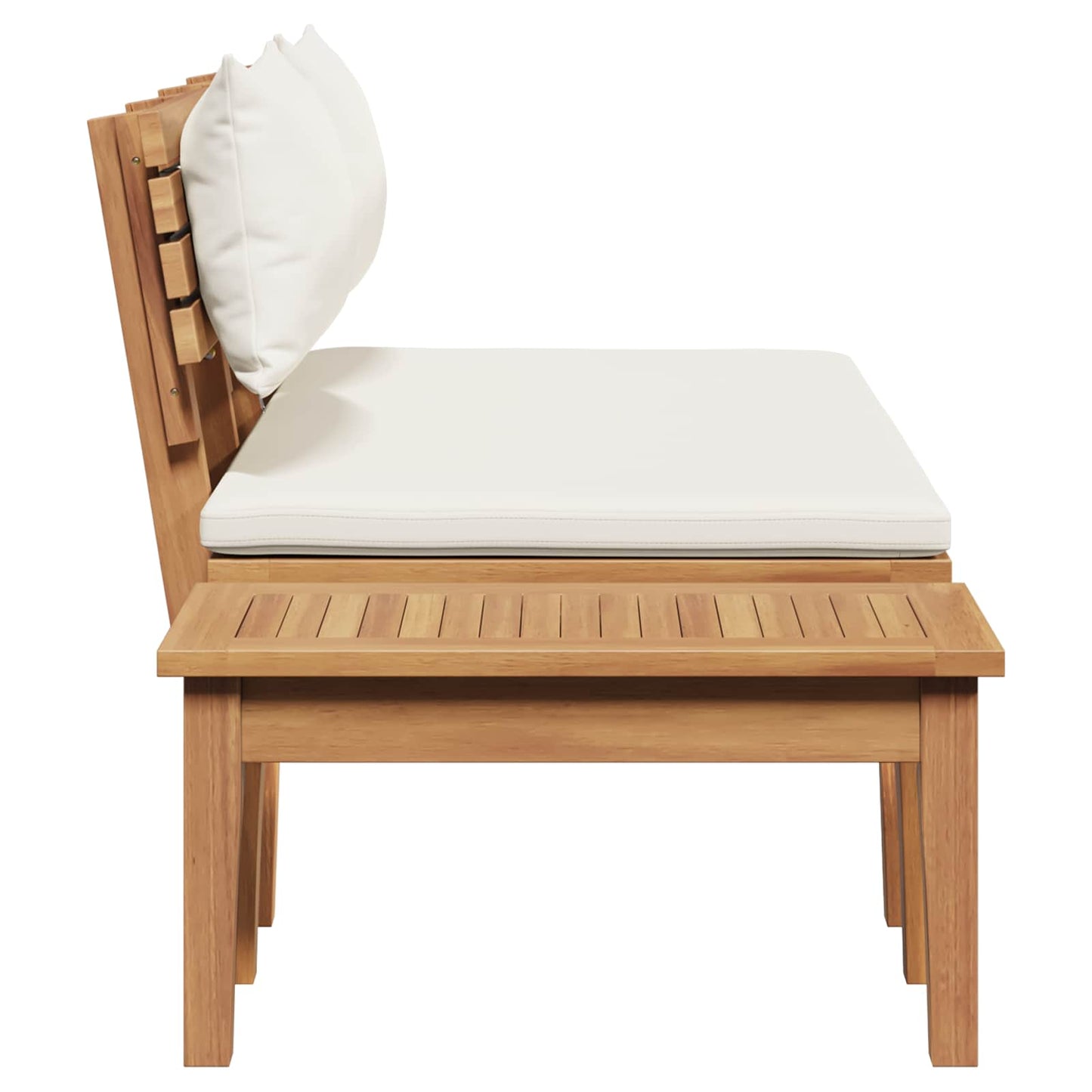 vidaXL Garden Bench and Table Set 2 pcs Cream and Brown