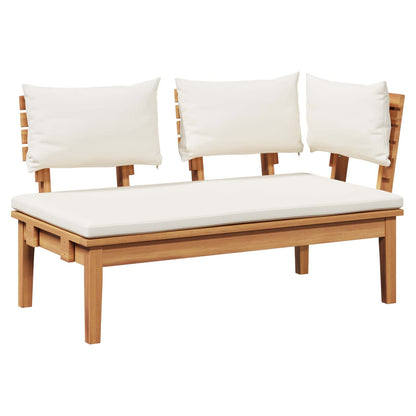 vidaXL Garden Bench and Table Set 2 pcs Cream and Brown