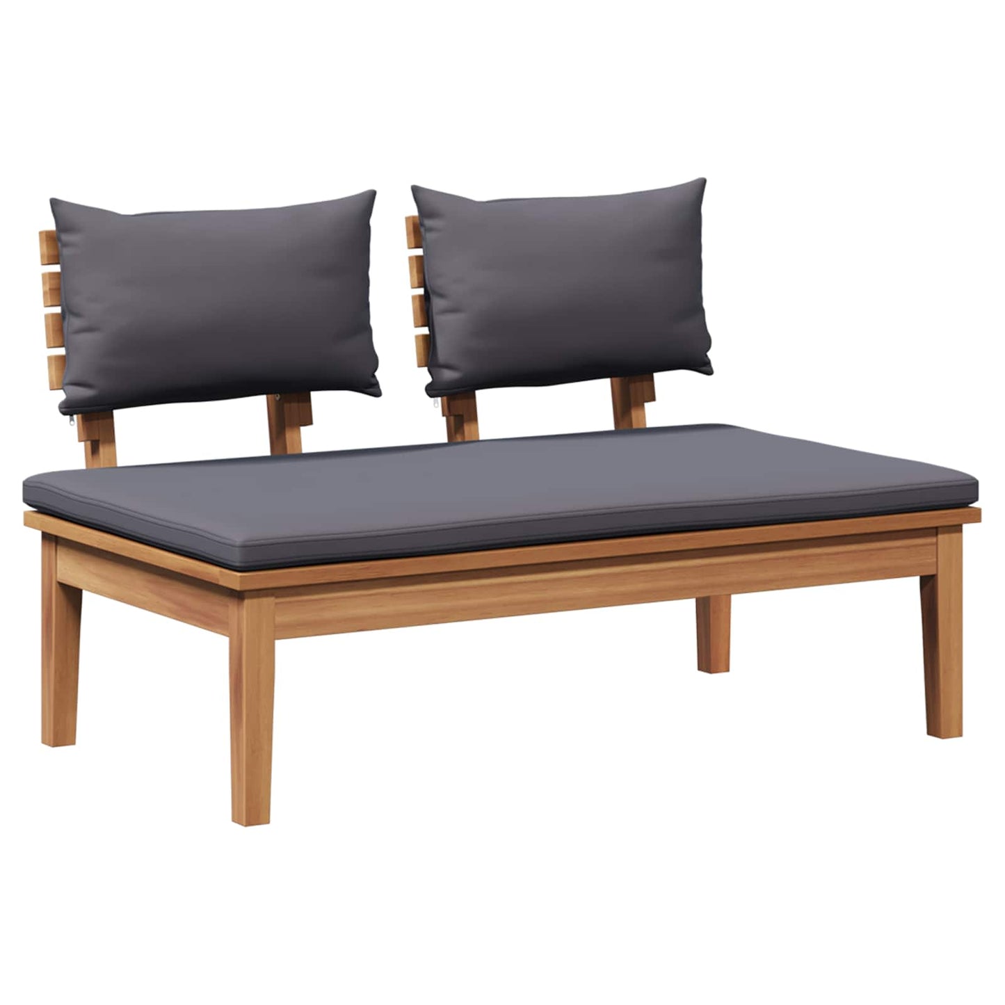 vidaXL Garden Bench and Table Set 2 pcs Grey and Brown Solid Teak wood
