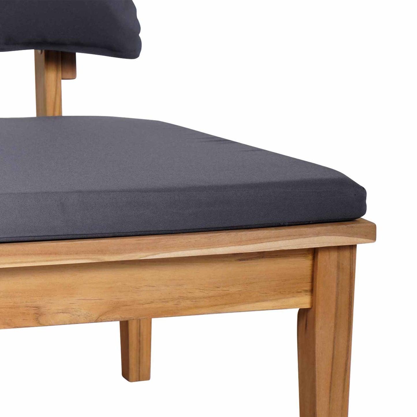 vidaXL Garden Bench and Table Set 2 pcs Grey and Brown Solid Teak wood
