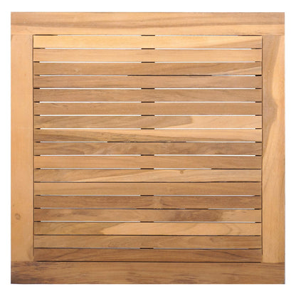 vidaXL Garden Bench and Table Set 2 pcs Grey and Brown Solid Teak wood