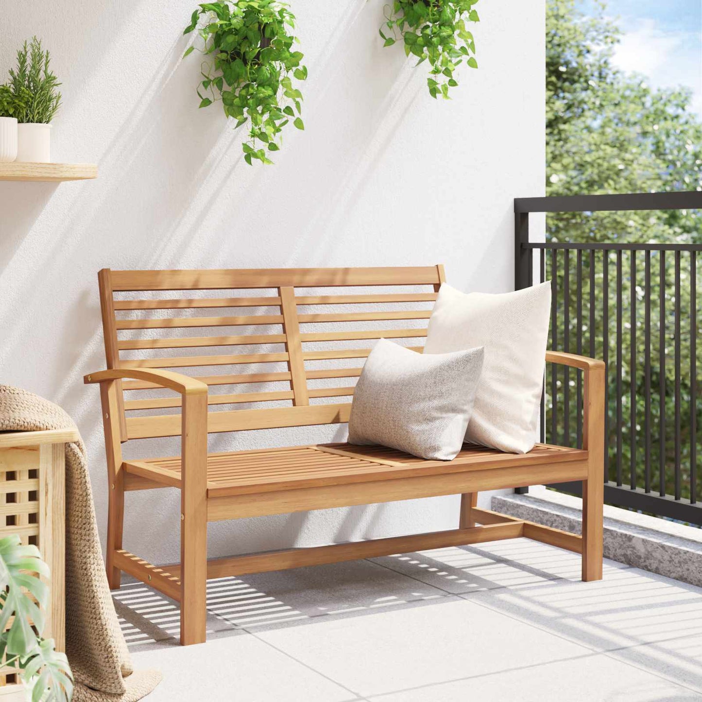 vidaXL Bench Brown 110 x 65 x 76.5 cm Solid Teak Wood