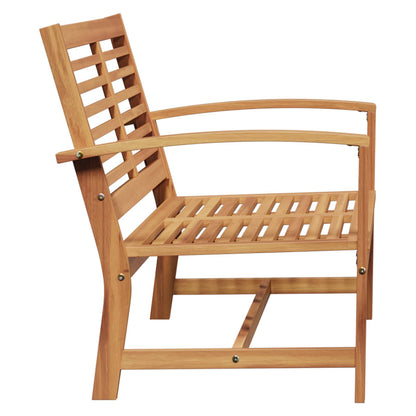 vidaXL Bench Brown 110 x 65 x 76.5 cm Solid Teak Wood
