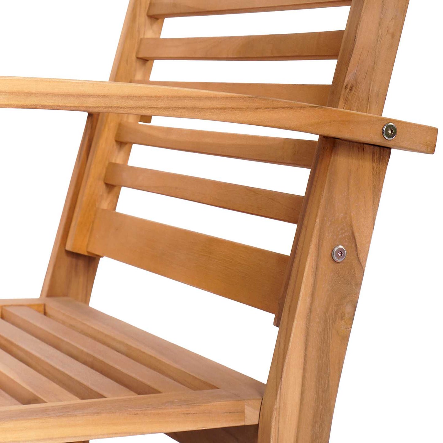 vidaXL Chair 2 Piece Brown 65 x 60 x 76.5 cm Solid Teak Wood