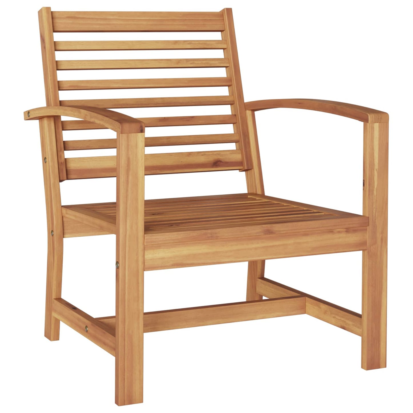 vidaXL Chair 2 Piece Brown 65 x 60 x 76.5 cm Solid Teak Wood