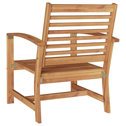 vidaXL Chair 2 Piece Brown 65 x 60 x 76.5 cm Solid Teak Wood