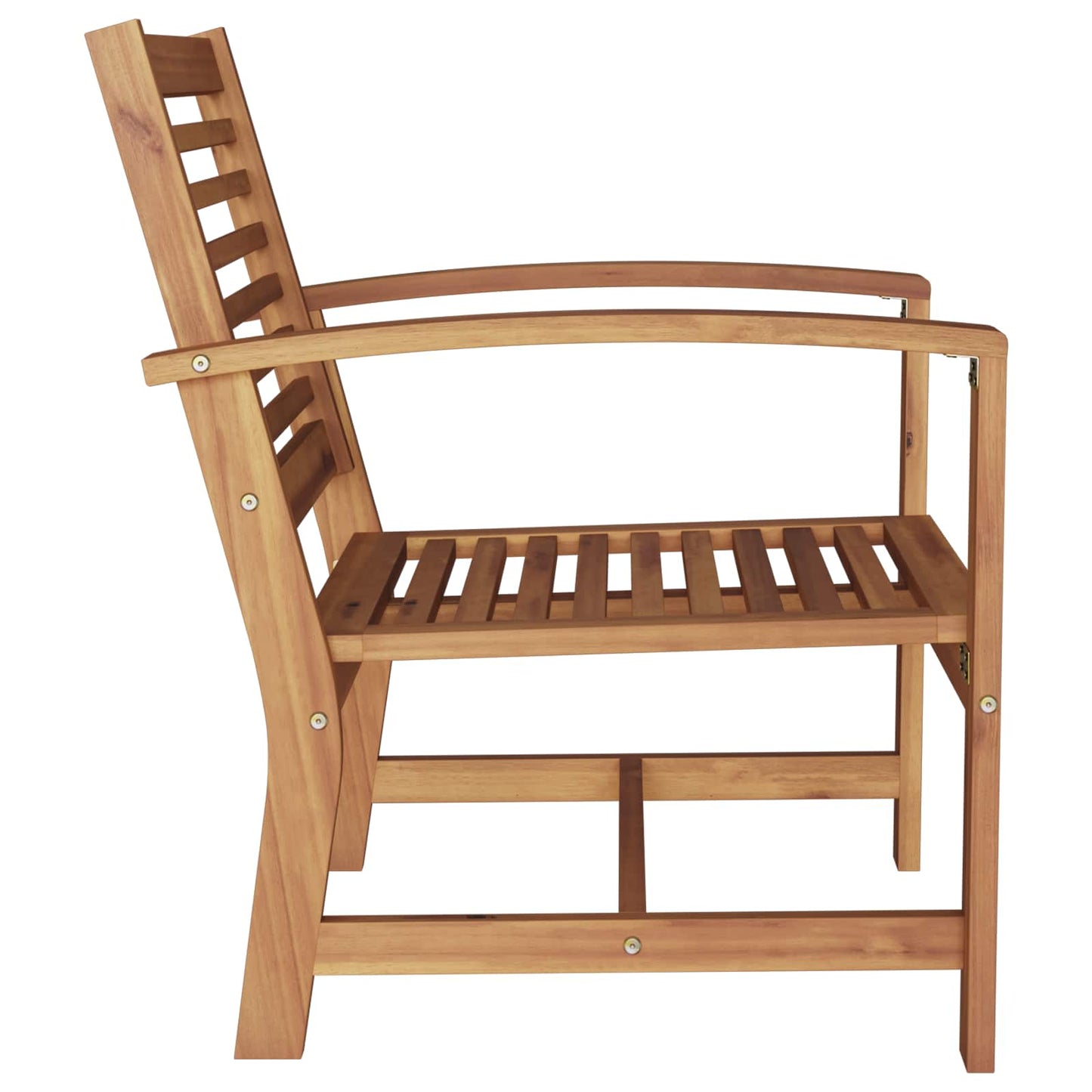 vidaXL Chair 2 Piece Brown 65 x 60 x 76.5 cm Solid Teak Wood
