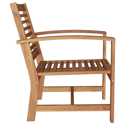 vidaXL Chair 2 Piece Brown 65 x 60 x 76.5 cm Solid Teak Wood
