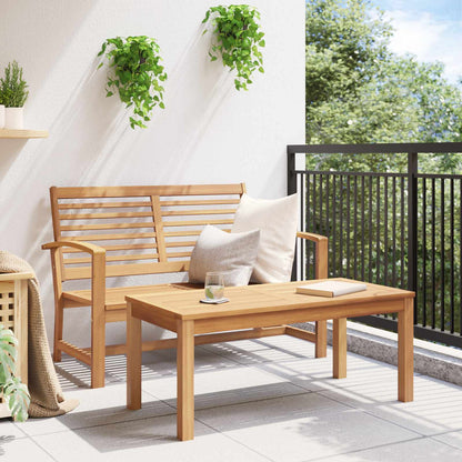 vidaXL Garden Bench and Table Set 2 Piece Brown Solid Teak Wood