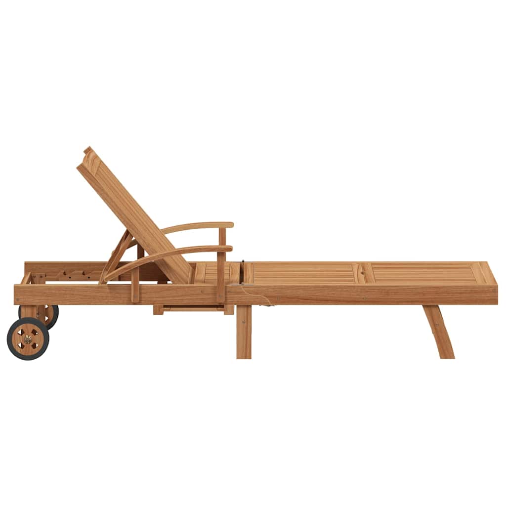vidaXL Sun lounger Solid Teak Wood Brown