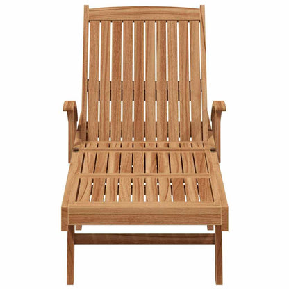 vidaXL Sun lounger 2 pcs Solid Teak Wood Brown