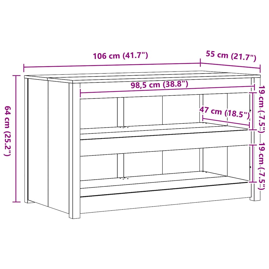 vidaXL Kitchen Cabinet with Shelf MEPPEL Brown Oak 106 x 55 x 64 cm