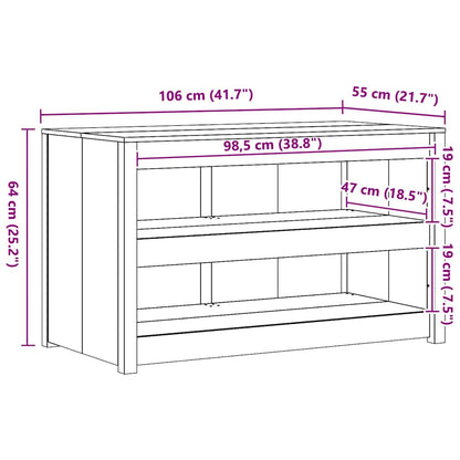 vidaXL Kitchen Cabinet with Shelf MEPPEL Brown Oak 106 x 55 x 64 cm