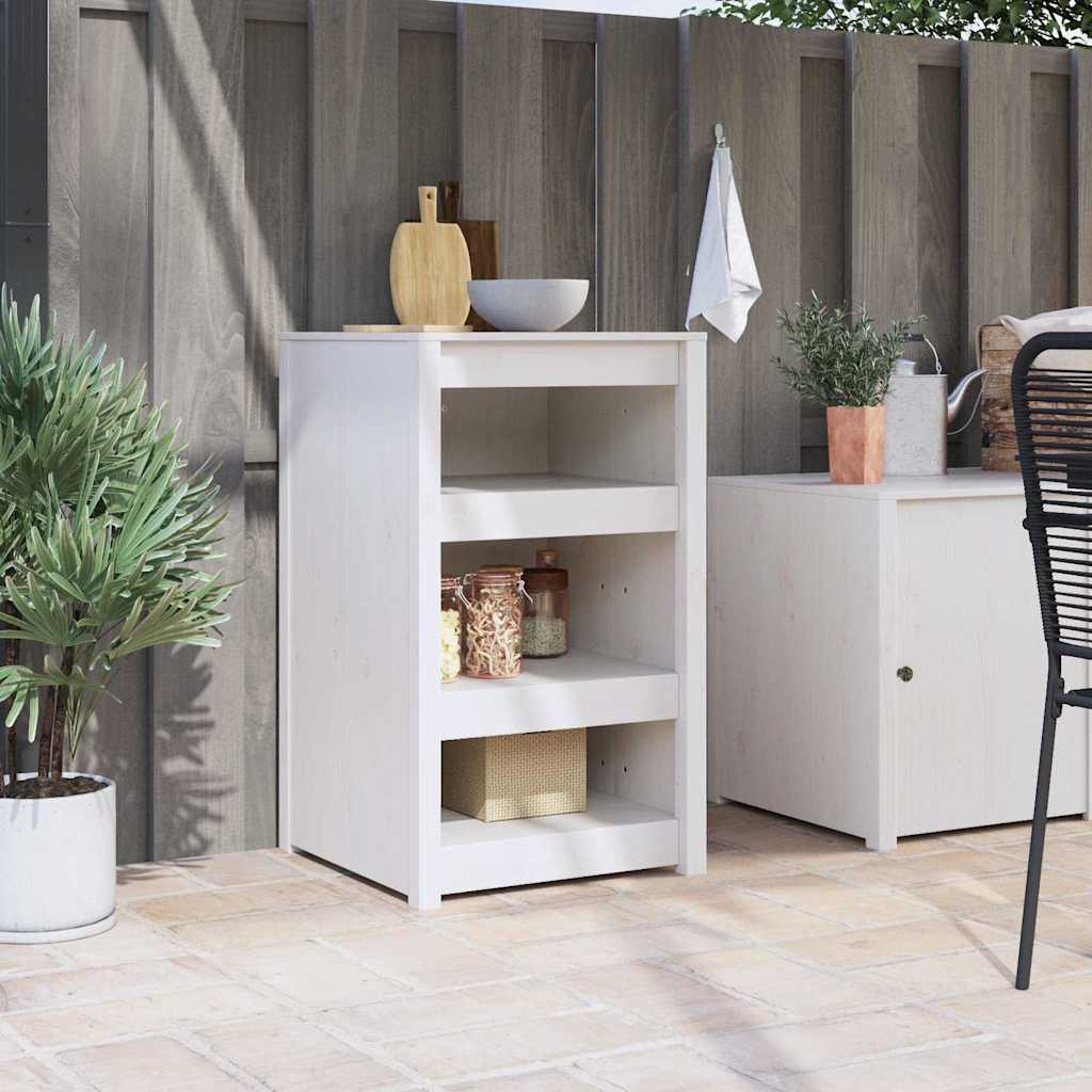 vidaXL Kitchen Cabinet MEPPEL White 55 x 55 x 92 cm Solid Pine Wood