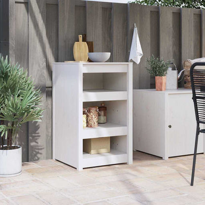 vidaXL Kitchen Cabinet MEPPEL White 55 x 55 x 92 cm Solid Pine Wood