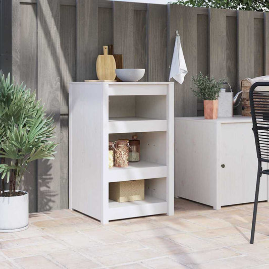 vidaXL Kitchen Cabinet MEPPEL White 55 x 55 x 92 cm Solid Pine Wood