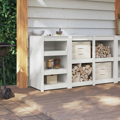 vidaXL Kitchen Cabinet MEPPEL White 55 x 55 x 92 cm Solid Pine Wood