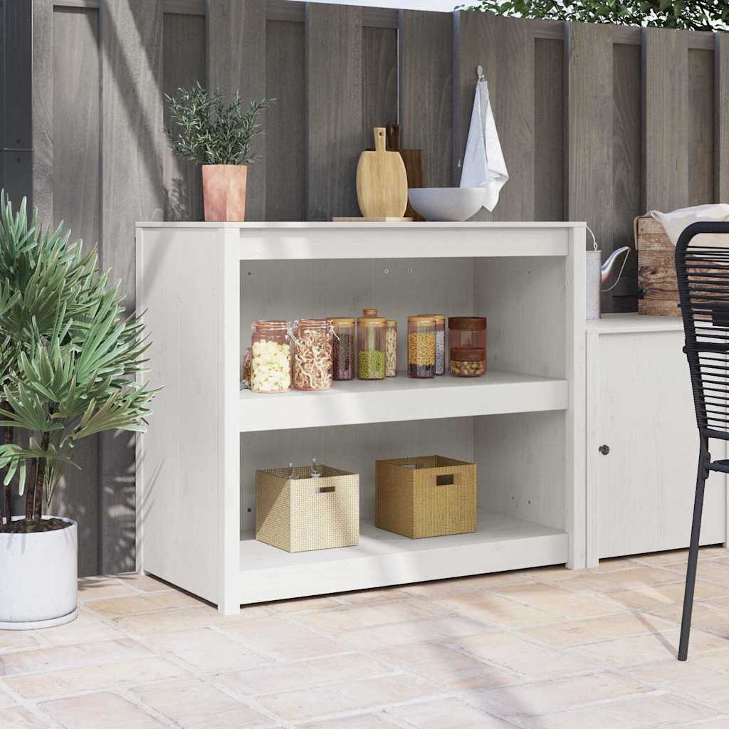 vidaXL Kitchen Cabinet MEPPEL White 106 x 55 x 92 cm Solid Pine Wood